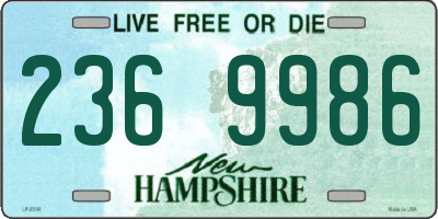 NH license plate 2369986