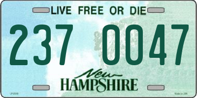 NH license plate 2370047