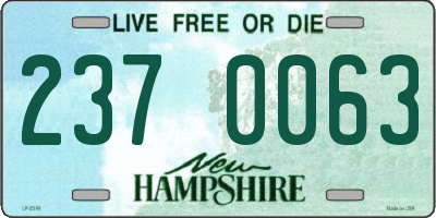 NH license plate 2370063