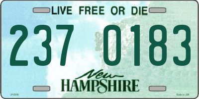 NH license plate 2370183