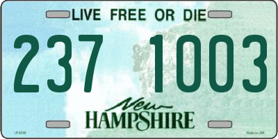 NH license plate 2371003