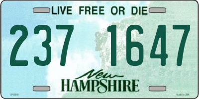 NH license plate 2371647