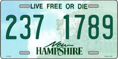 NH license plate 2371789