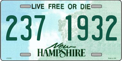 NH license plate 2371932
