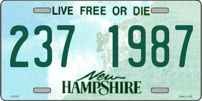 NH license plate 2371987