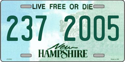 NH license plate 2372005