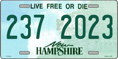 NH license plate 2372023