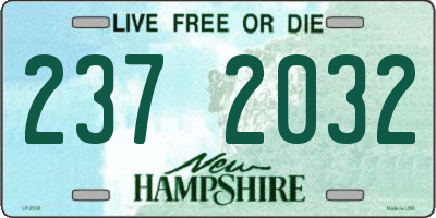 NH license plate 2372032