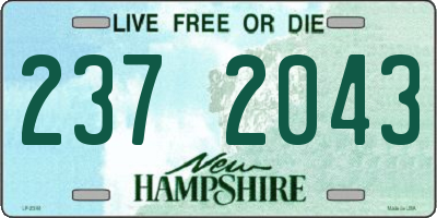 NH license plate 2372043