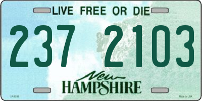 NH license plate 2372103