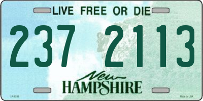 NH license plate 2372113