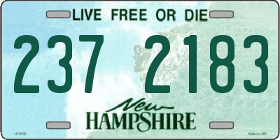 NH license plate 2372183