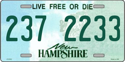 NH license plate 2372233