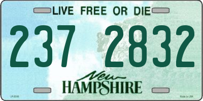NH license plate 2372832
