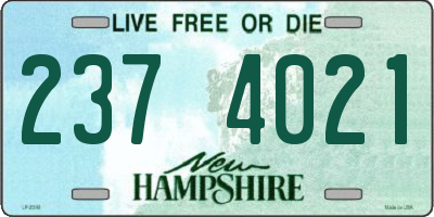 NH license plate 2374021
