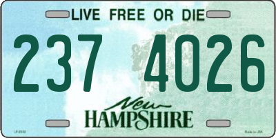NH license plate 2374026