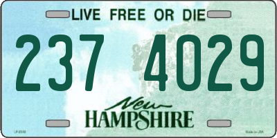 NH license plate 2374029