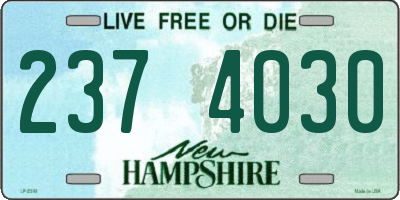 NH license plate 2374030