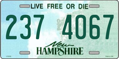 NH license plate 2374067