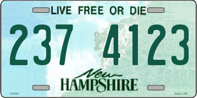 NH license plate 2374123