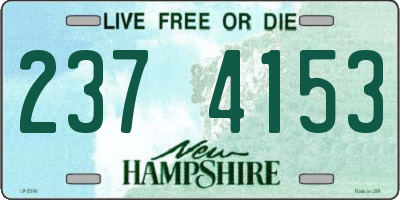 NH license plate 2374153