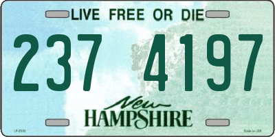 NH license plate 2374197