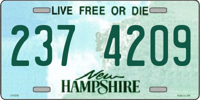 NH license plate 2374209