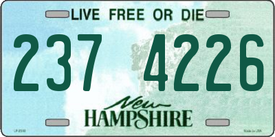 NH license plate 2374226