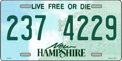 NH license plate 2374229