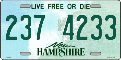 NH license plate 2374233