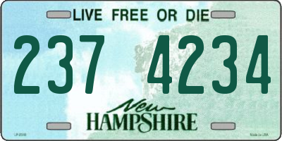 NH license plate 2374234