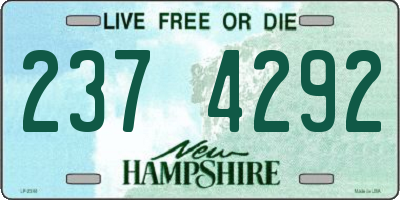 NH license plate 2374292