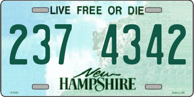 NH license plate 2374342