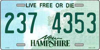 NH license plate 2374353