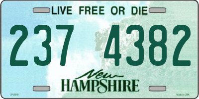NH license plate 2374382