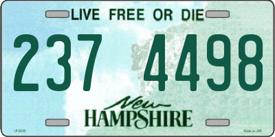 NH license plate 2374498