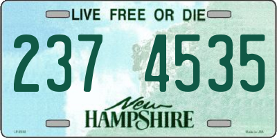 NH license plate 2374535