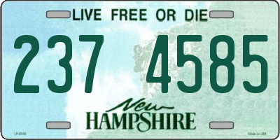 NH license plate 2374585
