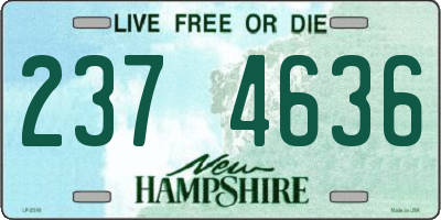 NH license plate 2374636