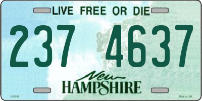 NH license plate 2374637