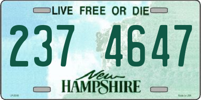 NH license plate 2374647