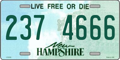 NH license plate 2374666
