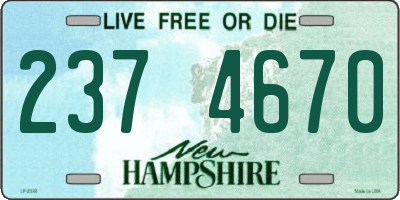 NH license plate 2374670