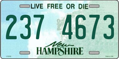 NH license plate 2374673