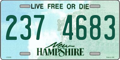 NH license plate 2374683