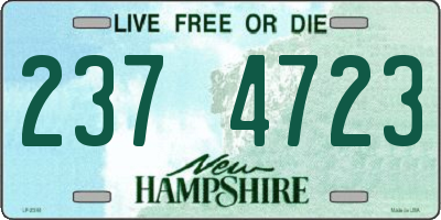 NH license plate 2374723
