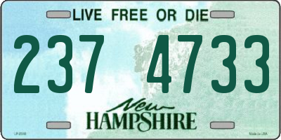 NH license plate 2374733