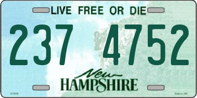NH license plate 2374752