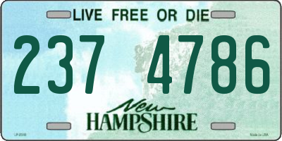 NH license plate 2374786