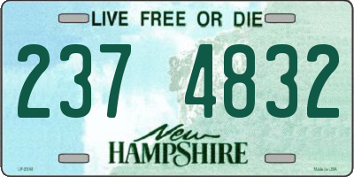 NH license plate 2374832
